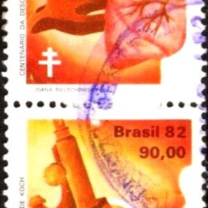 Br-Selo, 1982, C-1248-RHM, (U). Centenário da Descoberta do Bacilo de Hoch-Tuberculose - SE-Tenant.