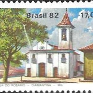 Br-Selo, 1982, C-1268-RHM, (Mint). Turismo, o Barroco Mineiro (Igreja do Rosário).