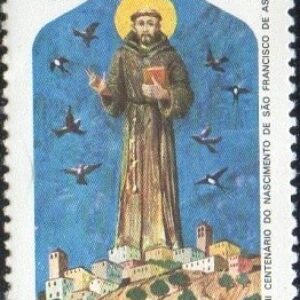 Br-Selo, 1982, C-1269-RHM, (Mint). VIII Centenário do Nascimento de São Francisco de Assis (1182-1226).
