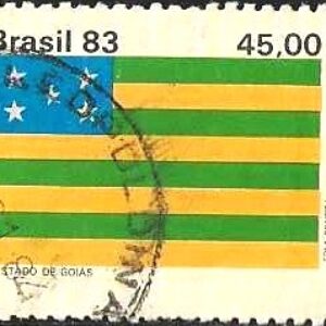 Br-Selo, 1983, C-1364-RHM, (U), Bandeiras dos Estados do Brasil III (Estado de Goiás).