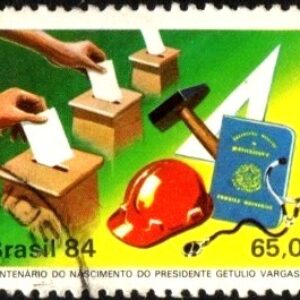Br-Selo, 1984, C-1385-RHM, (U), Centenário do Nascimento do Presidente Getúlio Vargas (1883-1954).