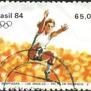 Br-Selo, 1984, C-1379-RHM, (U), XXIII Olimpíadas Los Angeles (Saldo em Distância).