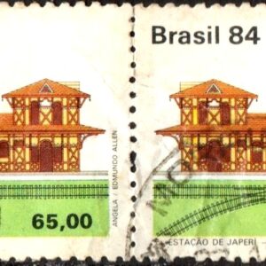 Br-Selo, 1984, C-1407-RHM, (U). Preservação do Patrimônio Ferroviário (Est. Japeri, RJ).