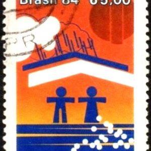 Br-Selo, 1984, C-1411-RHM, (U). 20 Anos do Banco Nacional de Habitação - BNH.