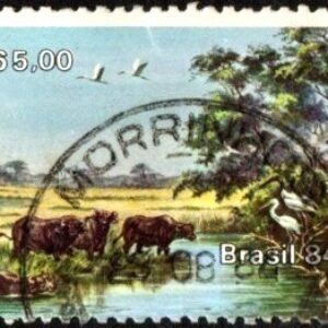 Br-Selo, 1984, C-1403-RHM, (U). Búfalos de Marajó.