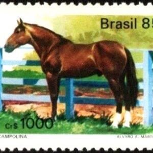 Br-Selo, 1985, C-1444-RHM, (Mint). Cavalos de Raças Brasileiras (Campolina).