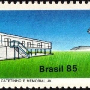 Br-Selo, 1985, C-1451-RHM, (Mint). 25 Anos de Brasília (Catetinho e Memorial JK).