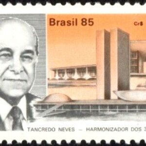 Br-Selo, 1985, C-1485-RHM, (Mint). Presidente Tancredo Neves - Harmonizador dos Três Poderes.