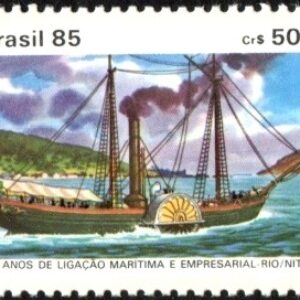 Br-Selo, 1985, C-1487-RHM, (Mint). 150 Anos da Ligação Marítima e Empresarial Rio/Niterói.