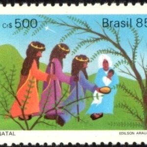 Br-Selo, 1985, C-1496-RHM, (Mint). Natal 85 - Pinturas (Adoração).