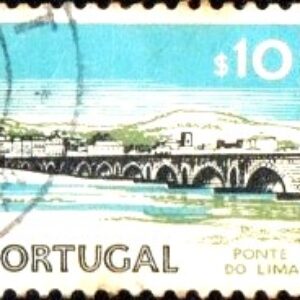 POR Selo, (Portugal/Europa), 1974, (U), Yt:PT 1220. Definitivo/Regular. Roman Bridge Near Lima, Vistas e Monumentos.