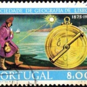 POR Selo, (Portugal/Europa), 1975, (U), Yt:PT 1276, The 100th Anniversary of the Geographical Institution in Lisbon.