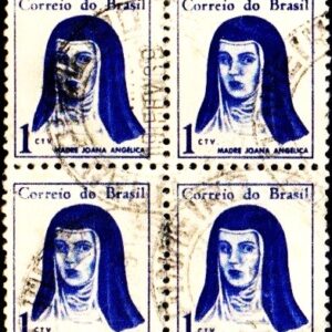 Br-Quadra, 1967, RE- 526-RHM, (N). Mulheres Famosas do Brasil - Madre Joana Angélica (1762-1822).