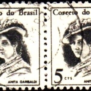 Br-Selo, 1967, RE- 529-RHM, (N). Mulheres Famosas do Brasil - Anita Garibaldi (1821-1849).