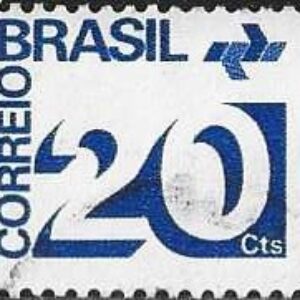 Br Selo, 1972, RE- 542-RHM, (N) 20 Cts. Tipo Cifra, Papel Couchê - sem filigrama.
