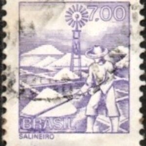 Br-Selo, 1976, RE- 569-RHM, (U). Tipos de Profissões Nacionais, Papel Couchê, sem Filigrama (Salineiro).