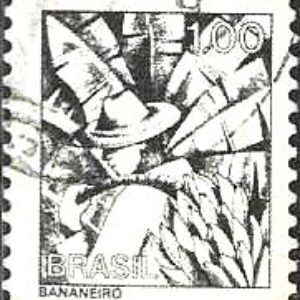Br-Selo, 1976, RE- 564-RHM, (N). Tipos de Profissões Nacionais, Papel Couchê, sem Filigrama (Bananeiro).