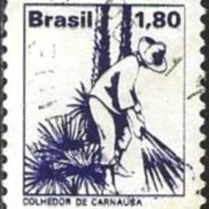 Br-Selo, 1979, RE- 578-RHM, (N). Tipos e Profissões Nacionais - Papel Couchê, sem Filigrama, C/Moldura - FSF (Colhedor de Carnaúba).