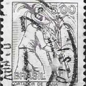 Br-Selo, 1977, RE- 568-RHM, (U). Tipos e Profissões Nacionais - Papel Couchê, sem Filigrama (Catador de Cana).