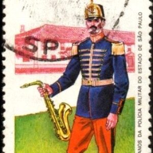 Br-Selo, 1981, C-1240-RHM, (U). 150 Anos da Polícia Militar do Estado de São Paulo.