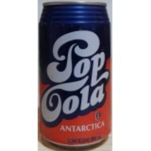 Br Latinha Refrigerante, 1995, (vazia), Produto Antártica, Pop Cola, com anel na cor alumínio, 350ml.