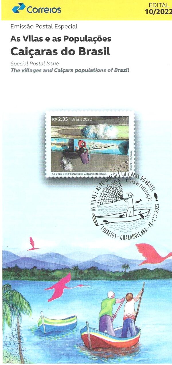 Br-Edital, 10/2022, (Mint), Emissão Postal Especial, As Vilas e as Populações Caiçaras do Brasil. Local de lançamento: Guaraqueçaba/PR.