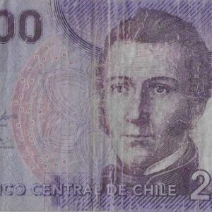 CHL Cédula, (Chile/América do Sul), 2009, 2000 Dos Mil Pesos, (S), Reserva Nacional Nalcas. Efígie de Manuel Rodrigues (1785/1818).