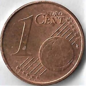 POR Moeda, (Portugal/Europa), 2012, (VF/EF), 1 Cent de Euro, Anverso: Desenho da face comum: localização da Europa mundo. 12 estrelas União Europeia. Reverso: Ano cunhagem desenho, Cruz Malta, primeiro selo real com epígrafe “Portugal”.