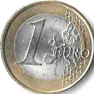 POR Moeda, 2020, (UNC/AU), 1 Euro. Reverso: Desenho face comum: localização Europa mundo, ano da cunhagem desenho. Anverso: incluindo 12 estrelas da União Europeia, brasão.