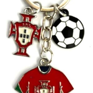 POR Chaveiro, 2024, (Cidade de Lisboa/Portugal), (UNC), material: Aço e tecido pintado. Título: Imagem da camisa 7, seleção Portuguesa. Sem embalagem protetora do chaveiro.
