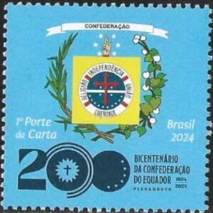 Br-Selo, 2024, SB4156, (Mint), Bicentenário da Confederação do Equador (Emissão Comemorativa) Local de lançamento: Recife/PE.