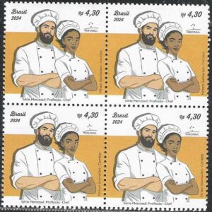 Br-Quadra, 2024, QC4154, (Mint), Série Mercosul. Profissão - Chefs (Emissão Especial). Local de lançamento: Recife/PE.