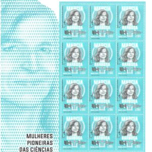 Br-Folha, 2024, 12 Selos, SB4177, (Mint), Mulheres Pioneiras das Ciências Brasileiras (Márcia Barbosa), 1º Porte da Carta.