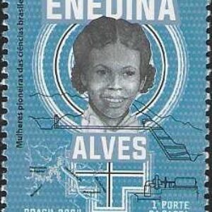 Br-Selo, 2024, SB4175, (Mint), Mulheres Pioneiras das Ciências Brasileiras (Enedina Alves), 1º Porte da Carta.