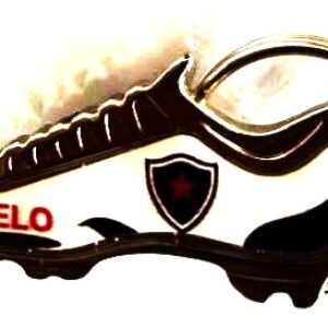 BR Chaveiro, 2025, (UNC), Título: Chaveiro Emblema do Botafogo Futebol Clube do estado da Paraíba, em forma de chuteira nas cores branco/preto. Lembrança da cidade de João Pessoa/JP. Brasil.