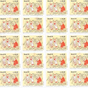 Br-Folha, 1991, C-1745 (RHM), (Mint), 25 Selos. Festival do Folclore na Baixada Santista e 100 Anos do Nascimento de Leonardo Mota (1981-1948).