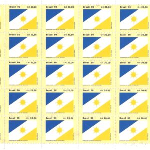 Br-Folha, 1990, Regular, C-1685 (RHM), Bandeiras dos Estados - VI Estado de Tocantins