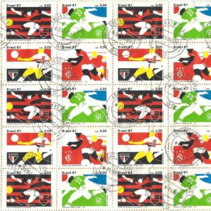 Br Folha, 1987, C-1559 a 1562-RHM, (U), 30 Selos, Clubes de futebol Campões da Capa do Brasil - Taça de Ouro.