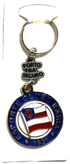 BR Chaveiro, 2025, (UNC), Título: Chaveiro Emblema do Esporte Clube Bahia. Lembrança da cidade de Porto Seguro/BA, Brasil.