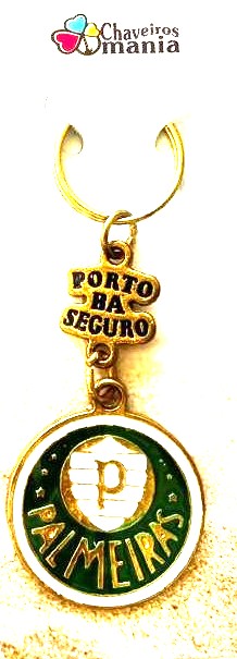 BR Chaveiro, 2025, (UNC), Título: Chaveiro Emblema: Sociedade Esportiva Palmeiras, estado de São Paulo. Original Chaveiros Mania. Lembrança da cidade de Porto Seguro/BA. Brasil.