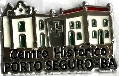 BR Imã de geladeira, 2025, (UNC), Título: Imagem colorida retangular de monumentos do Centro Histórico de Porto Seguro. Lembrança da cidade de Porto Seguro/BA. Brasil.