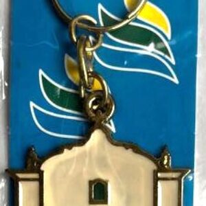 BR Chaveiro, 2025, (UNC), Título: Imagem colorida retangular de monumentos do Quadrado de Trancoso. Lembrança da cidade de Trancoso/BA. Brasil.