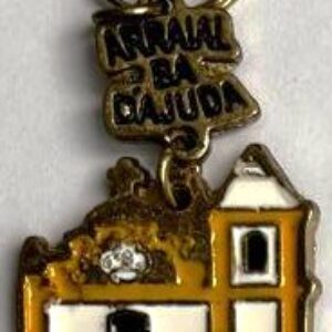 BR Chaveiro, 2025, (UNC), Título: Imagem colorida retangular de monumentos do Centro Histórico de Arraial D’ajuda. Lembrança da cidade de Arraial D’ajuda/BA. Original fabricado por Chaveiros Mania. Brasil.