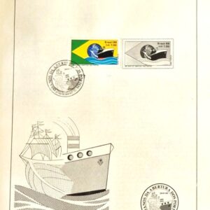 Br-Edital, 2/1988. (EPD). Emissão: 180 Abertura dos Portos (Navio Bandeira). Carimbo do 1º dia, Rio de Janeiro/RJ. C/Selo original, C-1577, (RHM) (Mint).