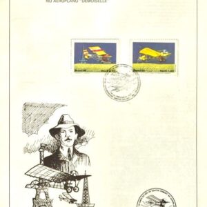 Br-Edital, 11/1989. (EPD). Emissão: Série: Aerodesporto e 80 anos do vôo de Santos Dumont no Aeroplano “Demoiselle”. Carimbo do 1º dia, Santos Dumont/MG. C/ 02 (dois) Selos originais, C-1636/37, (RHM) (Mint).