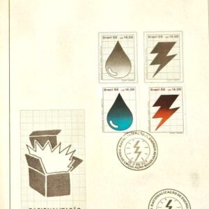 Br-Edital, 4/1988. (EPD). Emissão: Racionalização de Energia. Carimbo do 1º dia, Brasília/DF. Selos 4 (quatro) C-1579/80, (RHM) (Mint).