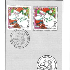 Br-Edital, 28/1992. (Mint). Emissão: Natal 92. Carimbo do 1º dia, Brasília/DF. 01 (um) selo original colado,1827 (RHM), (Mint).
