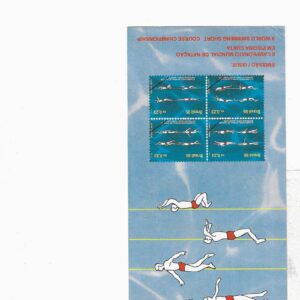 Br-Edital, 27/1995, C-1977/80, (RHM), (Mint). II Campeonato Mundial de Natação em Piscina Curta (Nado Livre). Com imagem da quadra.