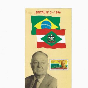 Br-Edital, 03/1996. (Mint). Emissão: Série: Personalidades Brasileiras, Centenário do Nascimento de Irineu Bornhausen. Carimbo do 1º dia, Florianópolis/SC.