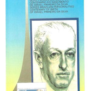 Br-Edital, 07/1996. (Mint). Emissão: Série: Personalidades Brasileiras Centenário do Nascimento de Israel Pinheiro da Silva. Carimbo do 1º dia, Brasília/DF. 01 (um) selo original colado, C-1992. (RHM), (Mint).